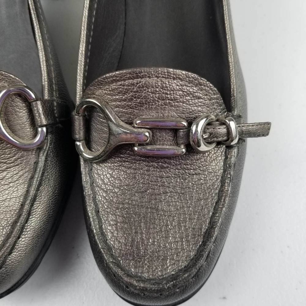 Stuart Weitzman Metallic Block Heel Pumps Silver … - image 4